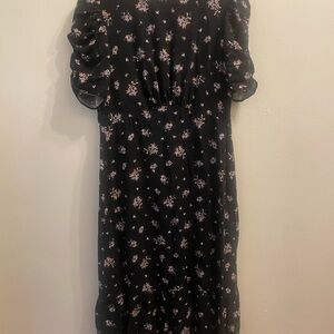 Floral Black dress